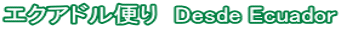 �G�N�A�h���ւ�@Desde Ecuador